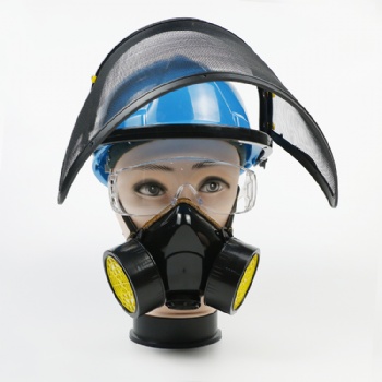 Full Face Protective HDPE Safety Helmet With Visor Sun Shade Safety goggles and mask