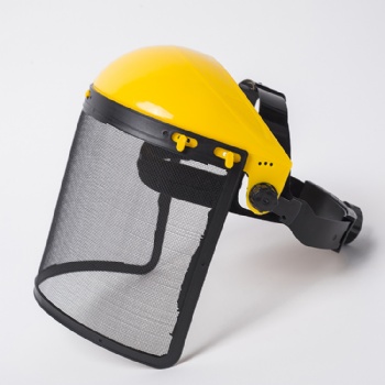 Safety face shield with ultra-lightweight steel mesh shield