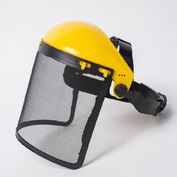  Safety face shield with ultra-lightweight steel mesh shield	