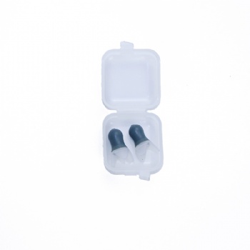  New Type Airplane Travelling Reusable Silicone Earplug Ear Plugs With Case	