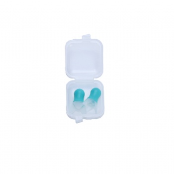  New Type Airplane Travelling Reusable Silicone Earplug Ear Plugs With Case	