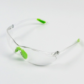  PC Lens safety goggles with soft rubber on legs and nose bridge pad	