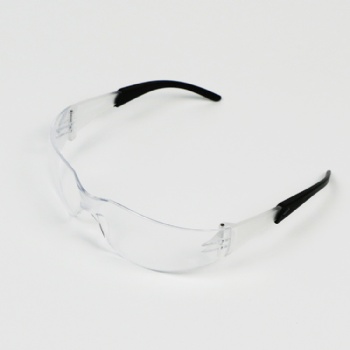 Hot sale transparent customized protective eyes glasses with orange nylon leg