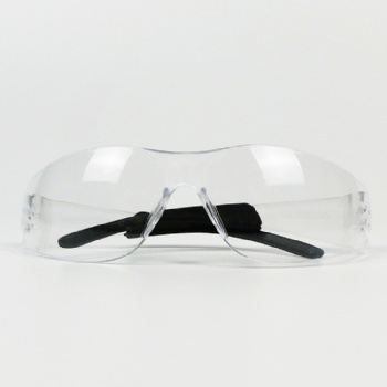  Hot sale transparent customized protective eyes glasses with orange nylon leg	